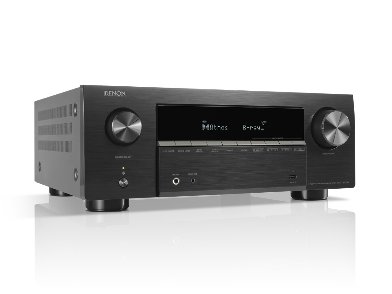 Denon AVR-X3900H DAB 9.4 Ch. 105W 4K/8K Dolby Atmos AV Receiver Powered by HEOS™