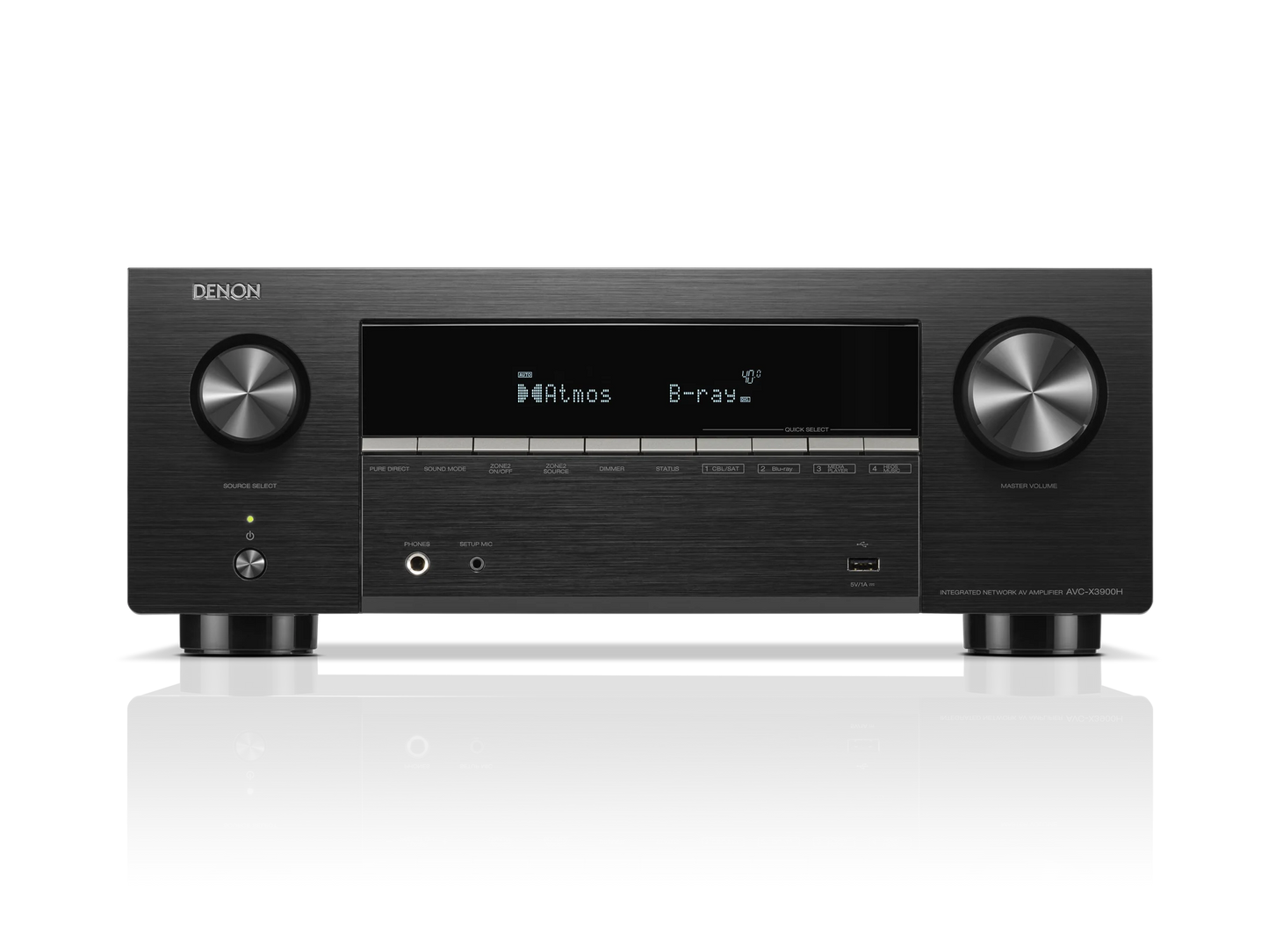 Denon AVR-X3900H DAB 9.4 Ch. 105W 4K/8K Dolby Atmos AV Receiver Powered by HEOS™