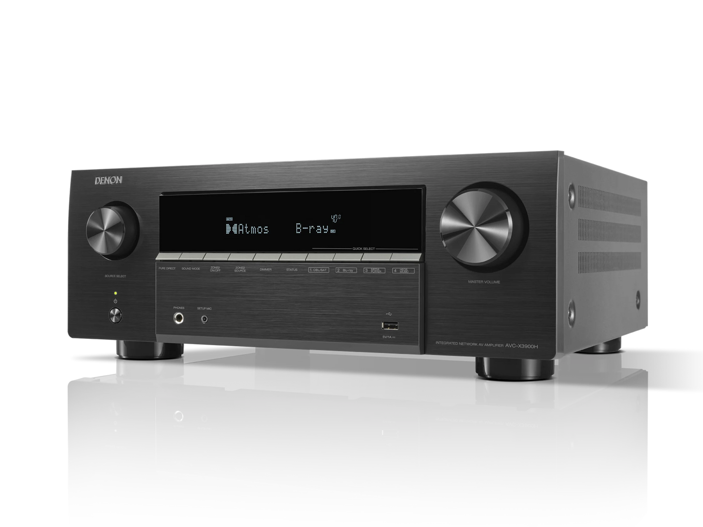Denon AVR-X3900H DAB 9.4 Ch. 105W 4K/8K Dolby Atmos AV Receiver Powered by HEOS™