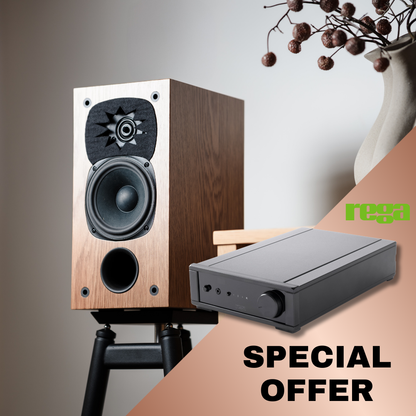 DC-2S Bookshelf Speakers & REGA io Amplifier Bundle