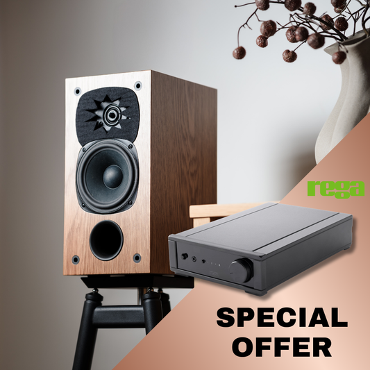 DC-2S Bookshelf Speakers & REGA io Amplifier Bundle
